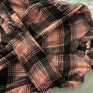 Levi's Pink and Black Plaid Shirt